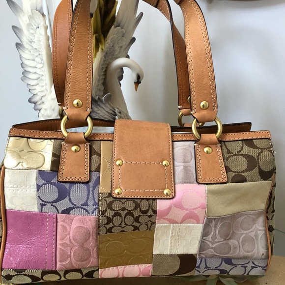 🔥COACH Multicolor Patchwork handbag - Picture 5 of 5